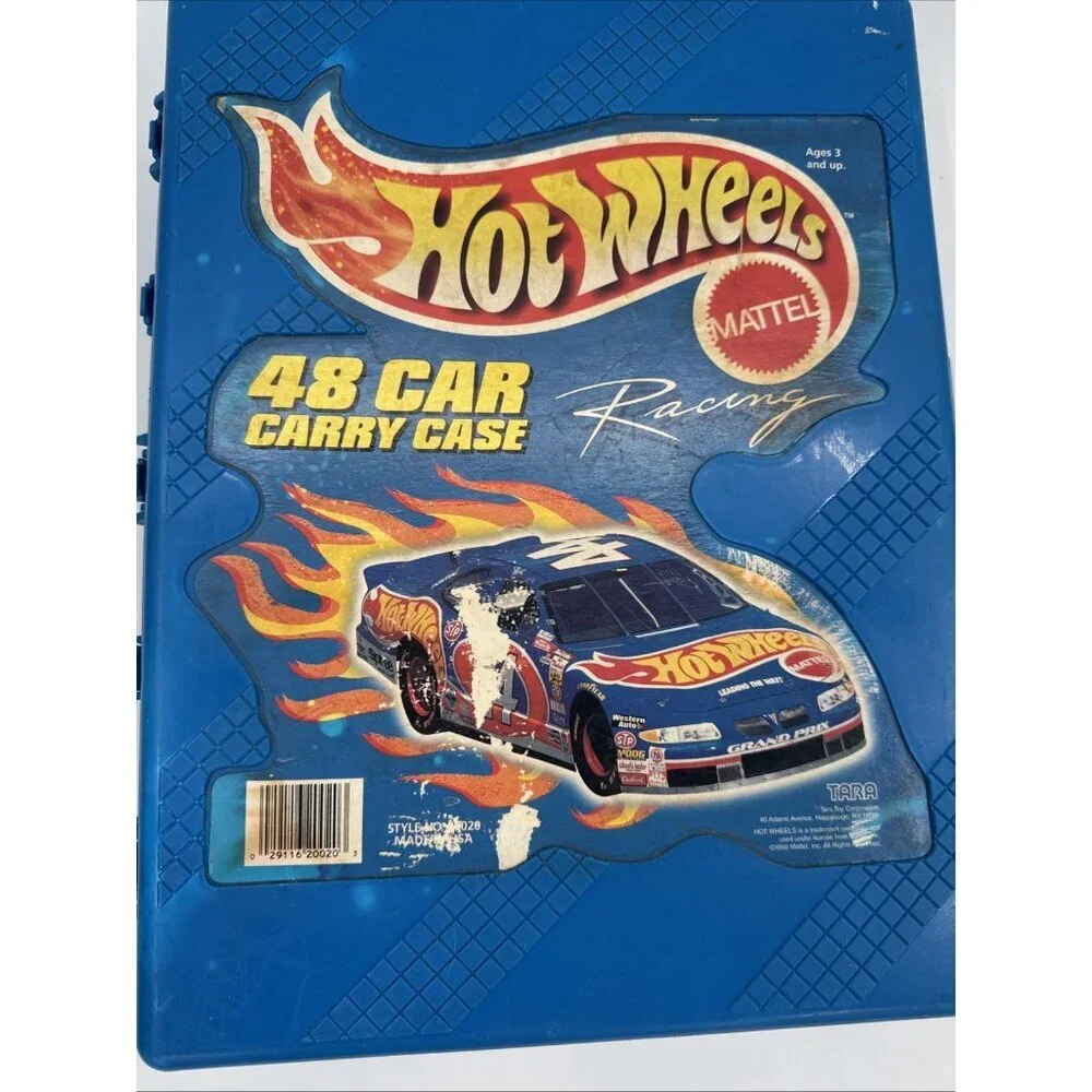 Vintage Hot Wheels 48 Car Carry Case Only Style 20020 Blue Mattel USA Made 1998